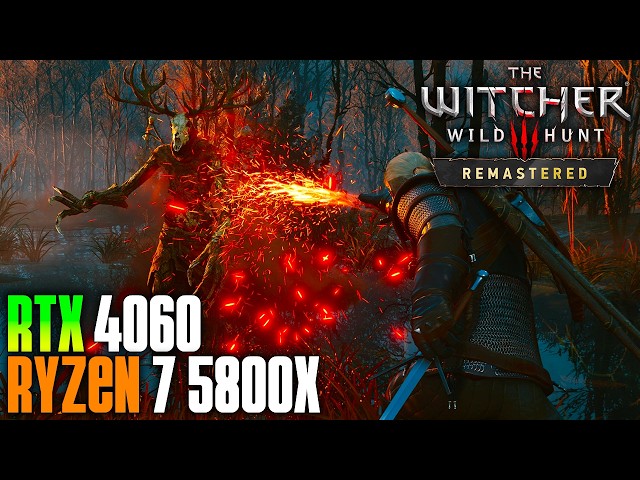 The Witcher 3: Wild Hunt Remastered! Тест производительности | RTX 4060 + RYZEN 7 5800X | 1080p +...