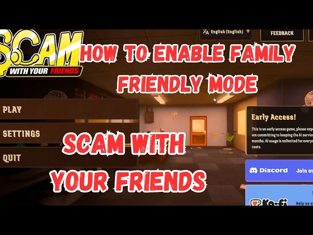 How to Enable Family Friendly Mode in Scam With Your Friends (Profanity Filter Guide) tutorial