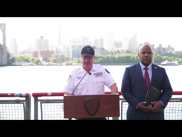 NYPD executives provide updates on an ongoing investigation on the Brooklyn Bridge.