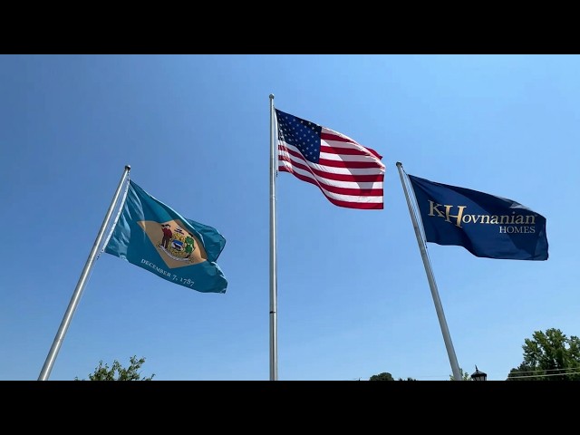 Three Flags Flying Over a Growing Community 🇺🇸 | American, Delaware & K. Hovnanian