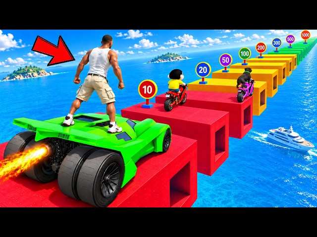 SHINCHAN AND FRANKLIN TRIED THE IMPOSSIBLE SQUARE HOLLOW BLOCKS POINTS PARKOUR CHALLENGE GTA 5