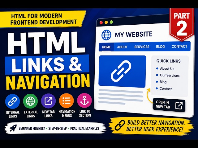 HTML for Modern Frontend Development | Part 2: HTML Links & Navigation
