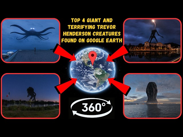 Video 360° - Top 4 Giant and Terrifying Trevor Henderson Creatures Found on Google Earth!