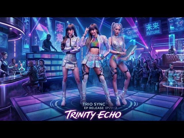 “Trinity Echo” a duo consisting of twin AI sisters and a VJ artist  Selfa : 'See of Future" MV