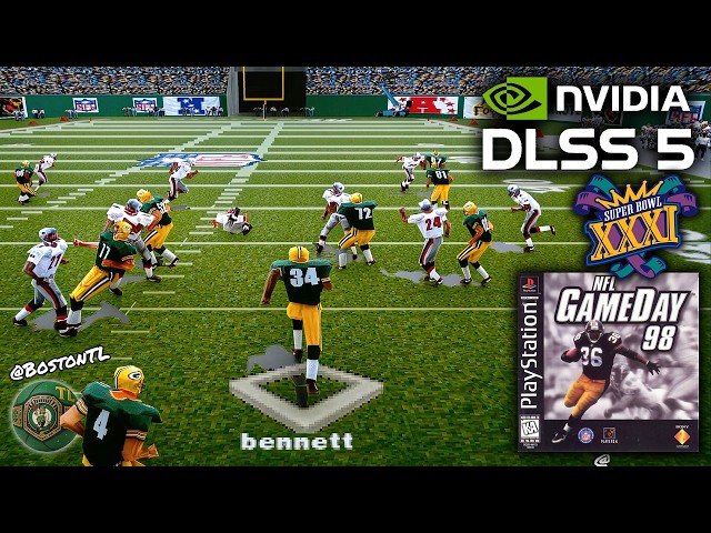 DLSS 5: NFL GameDay 98 Remastered 29 Years Later | Super Bowl XXXI: NE Patriots vs GB Packers PS1