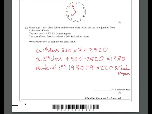 iGCSE 1F Foundation Maths May 2013