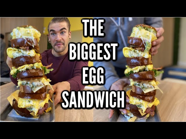 THE BIGGEST EGG SANDWICH CHALLENGE | Huge Breakfast Challenge | Man Vs Food