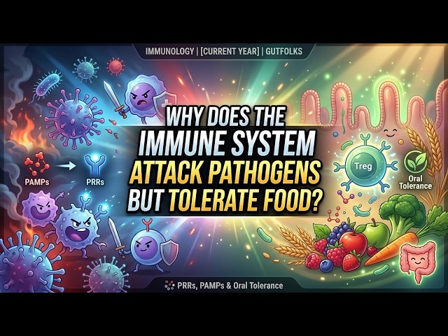 Why Does the Immune System Attack Pathogens but Tolerate Food?PRRs,PAMPs,Oral Tolerance | Immunology