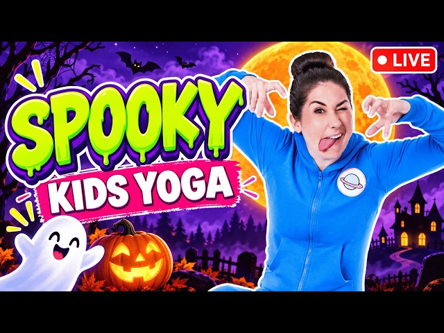 Halloween Kids Yoga LIVE! Cosmic Kids Halloween Adventure Compilation 👻✨