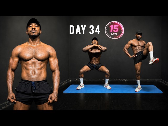 🔥DAY 34 | 15-Min Full Body Fat Burn Workout at Home | 90-Day Challenge