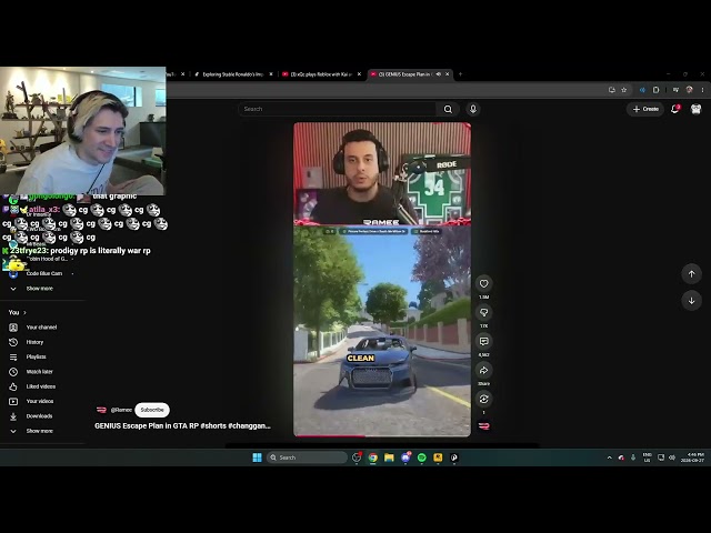 xQc Stunned after hearing Ratedepicz's Voice in Ramee Escape Video