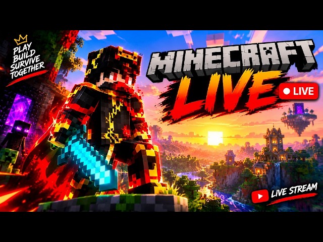 Minecraft public server 🔴live come first