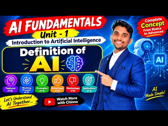 Definition of AI Explained 🔥 Features, Working, Examples & Applications | AI Fundamentals
