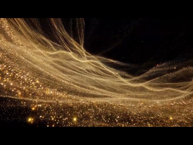 Golden Particle Vortex Wave Seamless Loop 4K No Copyright
