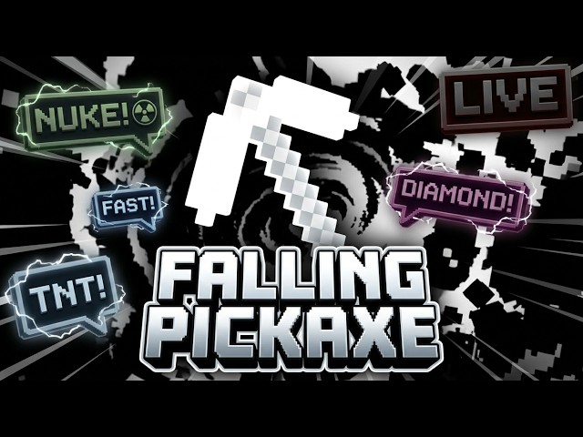 🔴 Minecraft Falling Pickaxe Live - Download in description!