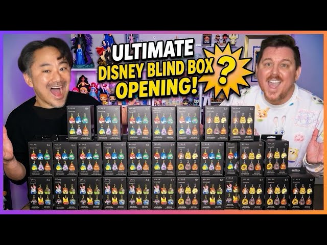 Huge Disney Pixar Loungefly Mystery Mini Backpack Bag Charms Opening