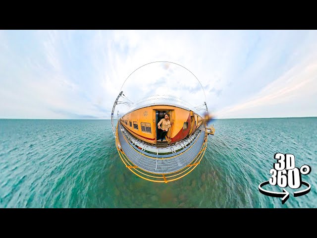 Train Journey to Rameswaram Over Pamban Bridge | 360° 3D Video