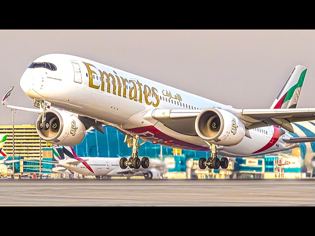 ✈️ AIRSIDE TAKEOFFS & LANDINGS 🇦🇪 Dubai International Airport Plane Spotting Part 4