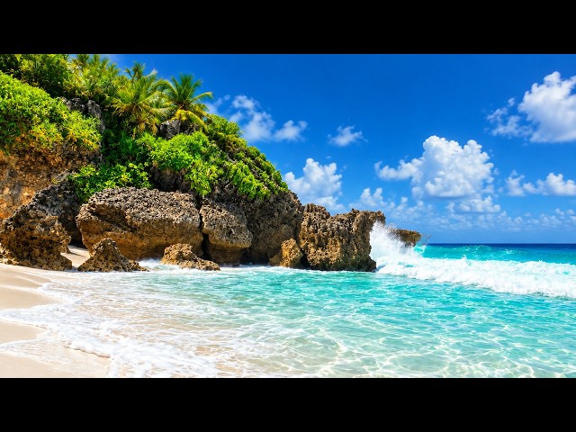 🔴 LIVE STREAM · Bright Tropical Coast, South Coast, Java · Wave Sounds for Work · 4K