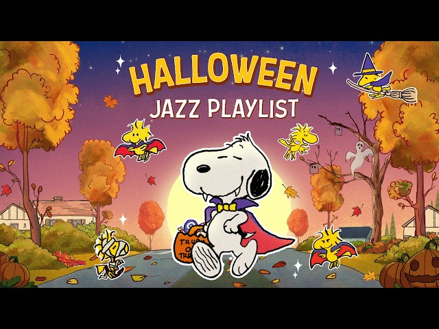 Halloween Jazz Vibes with Snoopy 🎃🍂| Autumn Jazz Playlist for Cozy Study, Work & Relaxing Fall