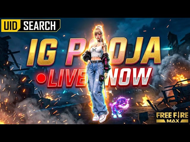🔴 FREE FIRE UID SEARCH & REACTION LIVE 🔥 | IG POOJA