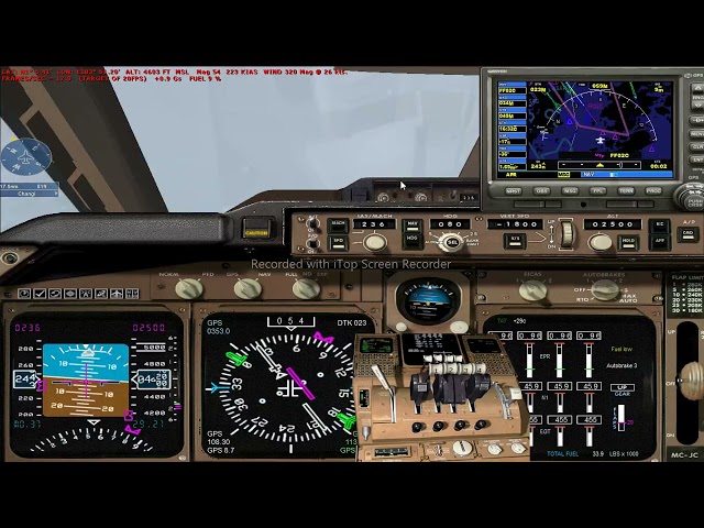 Cockpit Landing Singapore  FSX