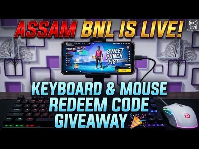 🔴ASSAM BNL IS LIVE 🔴KEYBOARD AND MOUSE #FREEFIRE #GAMEPLAY #GGMOUSEPRO3 #ASSAMBNL07⌨️📲🖱️🔥