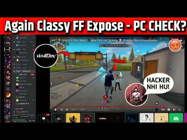 Again - Classy FF Expose ?😮|| Whiten Appeal  For - Live PC Check !✅||@classyfreefire  - React !🙏