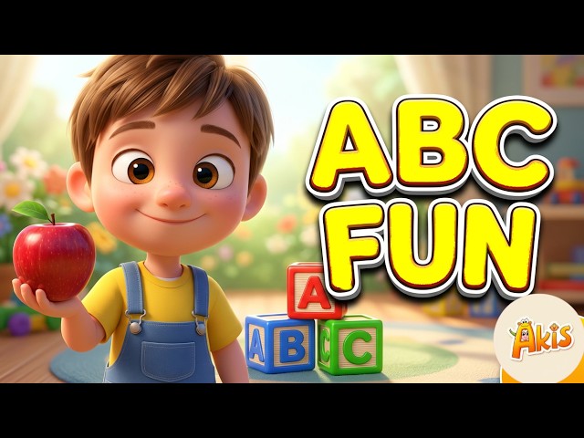 Learn ABC with Fun - Alphabet Song for Kids @akiskids #abcd #abc #abcdsong #abcdrhymesforkids #baby