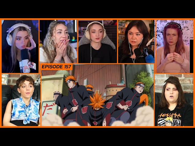 [GIRLS REACT] Pain infiltrates Konoha | Shippuden Ep 157 Girl Reaction Mashup