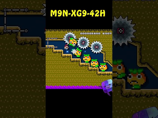 Toxic Shell Sprint 20s ⭐ Super Mario Maker 2 #short #speedrun #supermario #mario