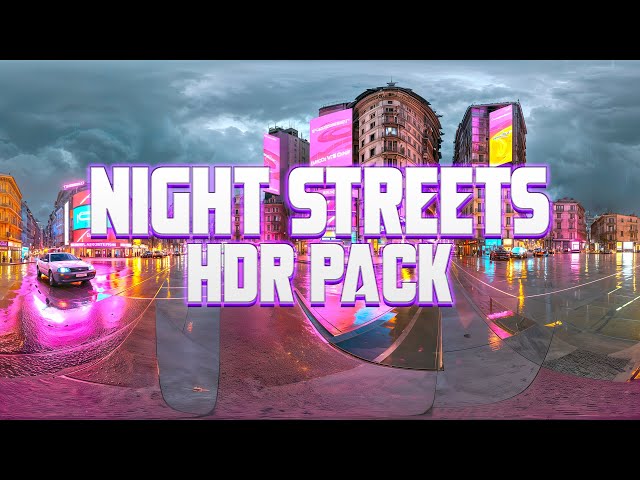 Night Streets HDRI Pack – Immersive Urban Nightscapes for Unreal Engine and Unity Game Engine