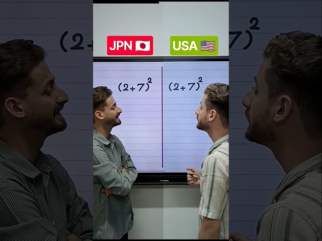 Japan 🇯🇵 vs USA 🇺🇸: Who solves this math problem faster? 🤔👇 #Math #JapanVsUSA #MathShorts