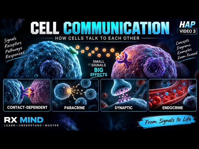 Cell Communication 🔥 | Cell Signaling, Receptors & Signal Transduction | HAP Lecture 3 | Rx Mind