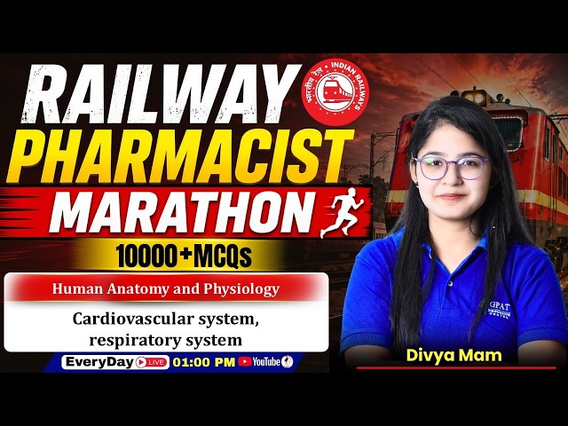 L-42 | Railway Pharmacist Marathon 10,000+ MCQs| HAP- CVS & Respiratory system