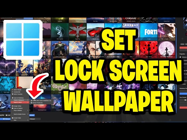 How To Set Lock Screen Wallpaper Using Wallpaper Engine - Tutorial