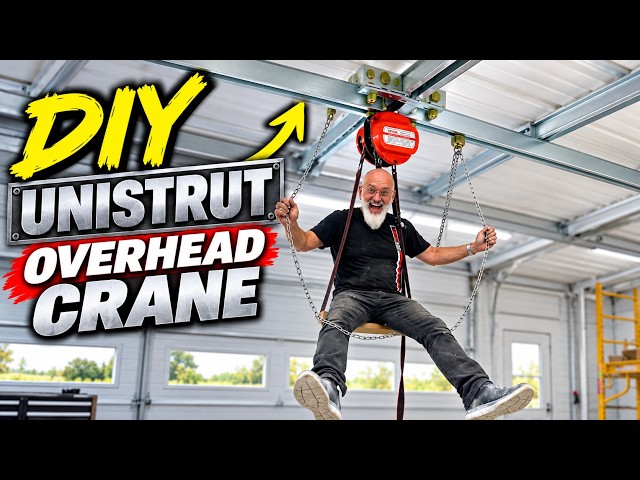 E6 Installing a DIY Unistrut Overhead crane. 
