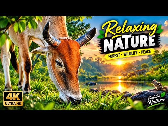 Peaceful Wildlife in Nature 🌿 | Cinematic Forest & Relaxing Nature Sounds in 4K