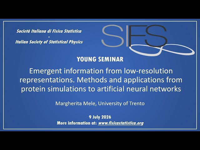 From protein simulations to artificial neural networks-Margherita Mele-University of Trento