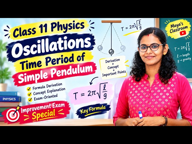 Class 11 Physics | Oscillations – Time Period of Simple Pendulum
