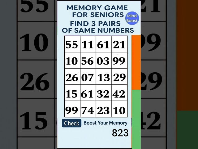 Easy Brain Exercise for Seniors – Simple Daily Brain Activity for an Active Mind | Match the Numbers