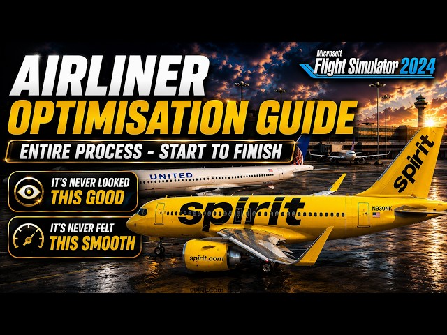 How to Optimise MSFS2024 Settings for Airliners - Amazing Visuals, Smooth Framerate, 60fps and Over