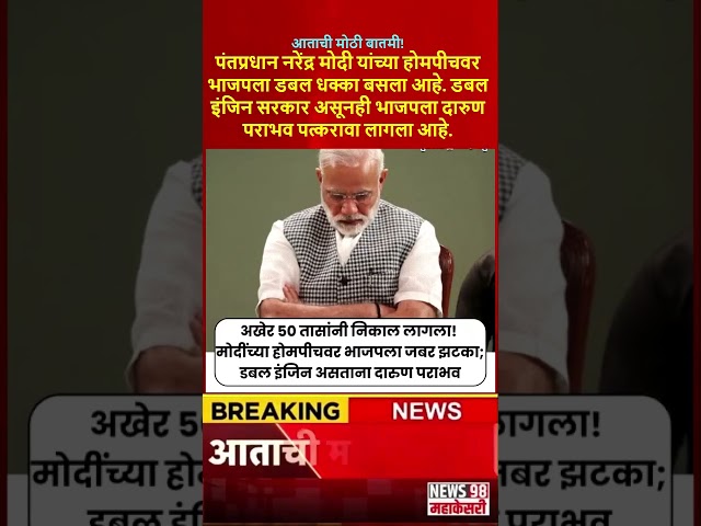 भाजपला डबल धक्का...! दारुण पराभव! ​​​