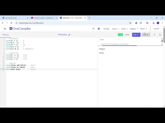 lua tutorial part 1.