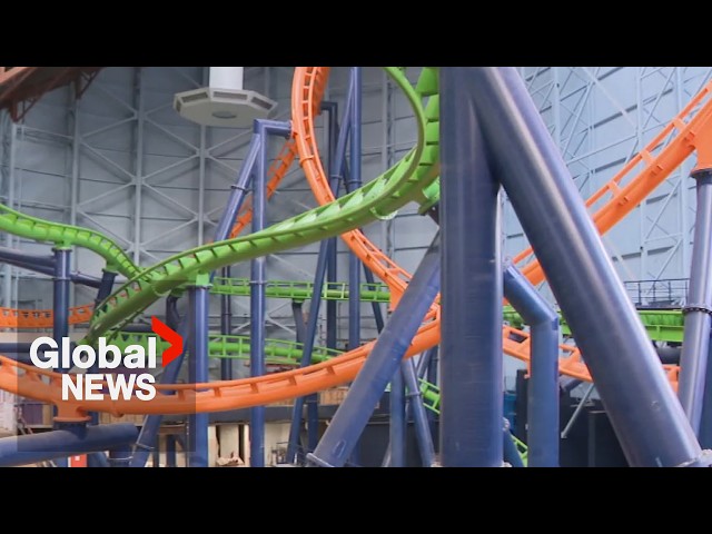 Galaxyland’s new Nerf rollercoaster nearly complete at West Edmonton Mall