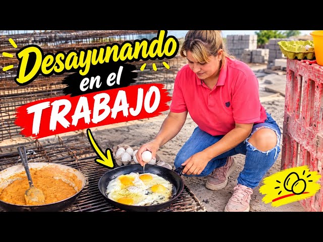 Así se desayuna en la obra de construcción ￼