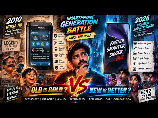 Nokia N8 (2010) vs 2026 Smartphone 😱 | 16 Years Smartphone Evolution | Generation Battle