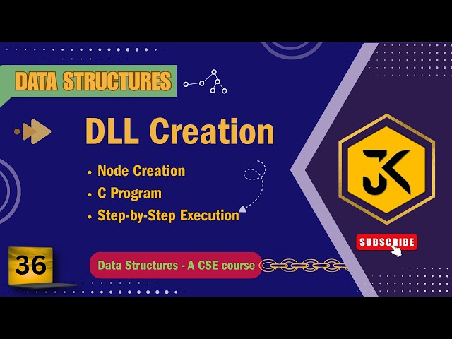 36 Doubly Linked List (DLL) Creation: C Program with Step-by-Step Explanation 💻↔️ #dsa #cprogramming