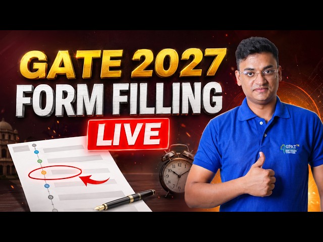 GATE 2027 Form Filling LIVE 🔴 | GATE Life Science Application Form | Important Dates