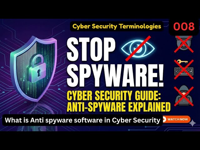 What is Anti spyware software in Cyber Security